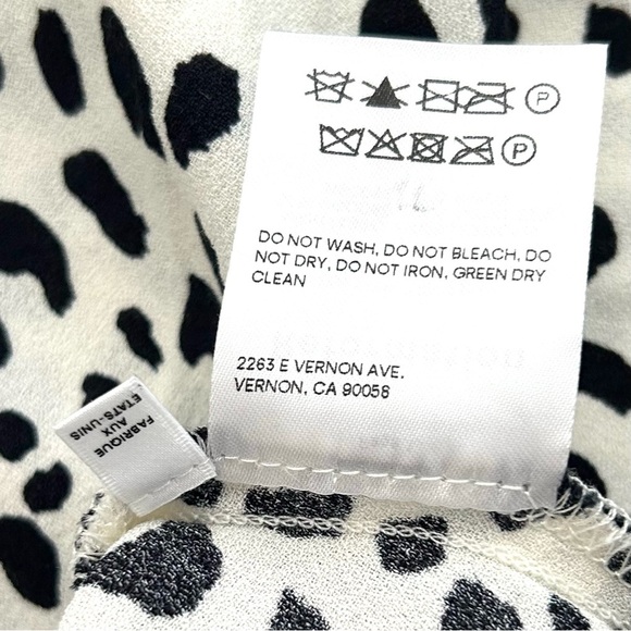 Reformation Bea Midi Skirt Ocelot Animal Print Leopard Spots Dots Black Size 6 - Picture 16 of 16